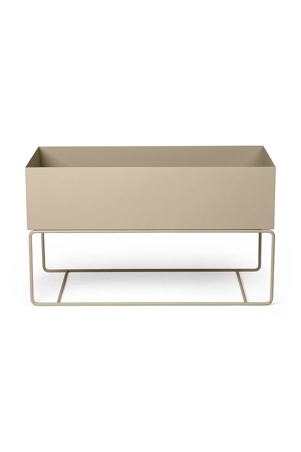 Квітковий горщик зі стелажем Ferm Living Plant Box L колір бежевий