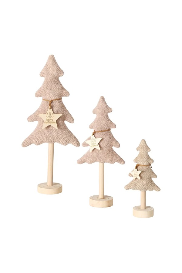 Декоративна ялинка Boltze Arvore 33 / 22 / 43 cm 3-pack колір бежевий