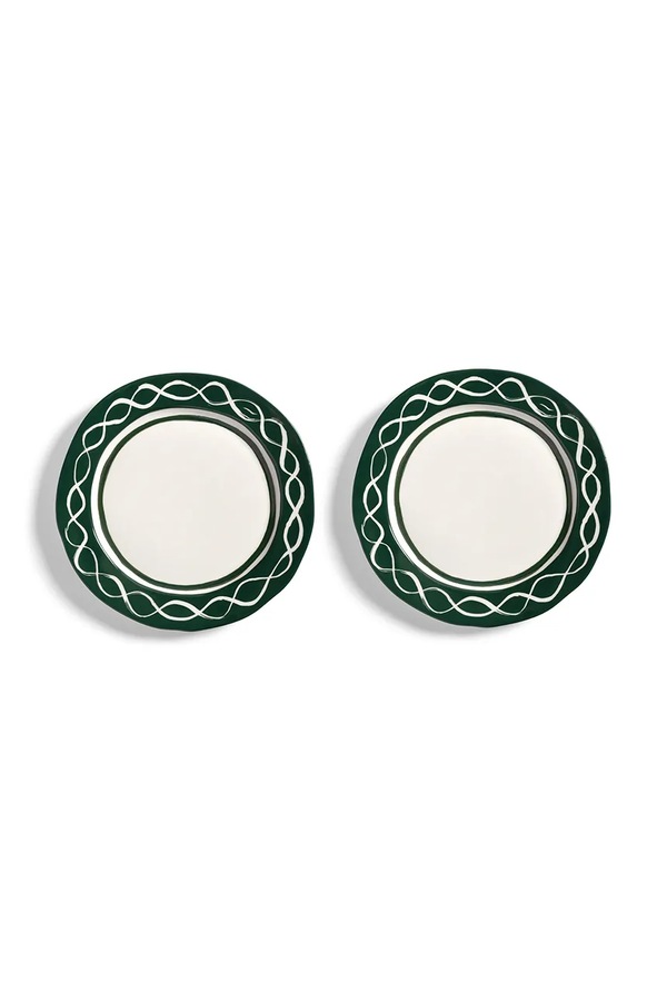 Набір десертних тарілок &k amsterdam festivo M/22,5 cm 2-pack колір зелений