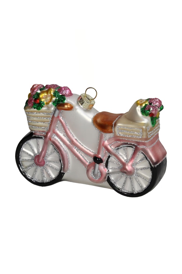 Inne Підвіска святкова зі скла Inne 8 x 3 x 12 cm колір рожевий