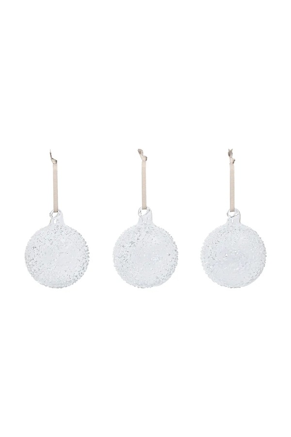 Набір іграшок ялинкових зі скла 3 шт. Ferm Living Flurry M