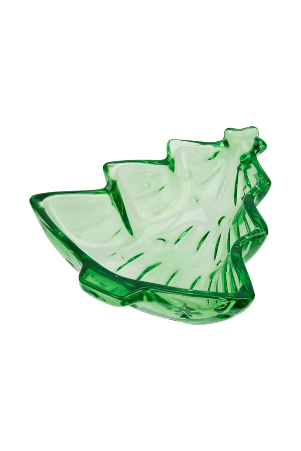 Миска святкова з кольорового скла Madam Stoltz 15 x 13 x 5 cm колір зелений фото 2