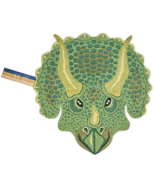 Вовняний килим Doing Goods Triceratop Head 95 x 91 cm колір зелений