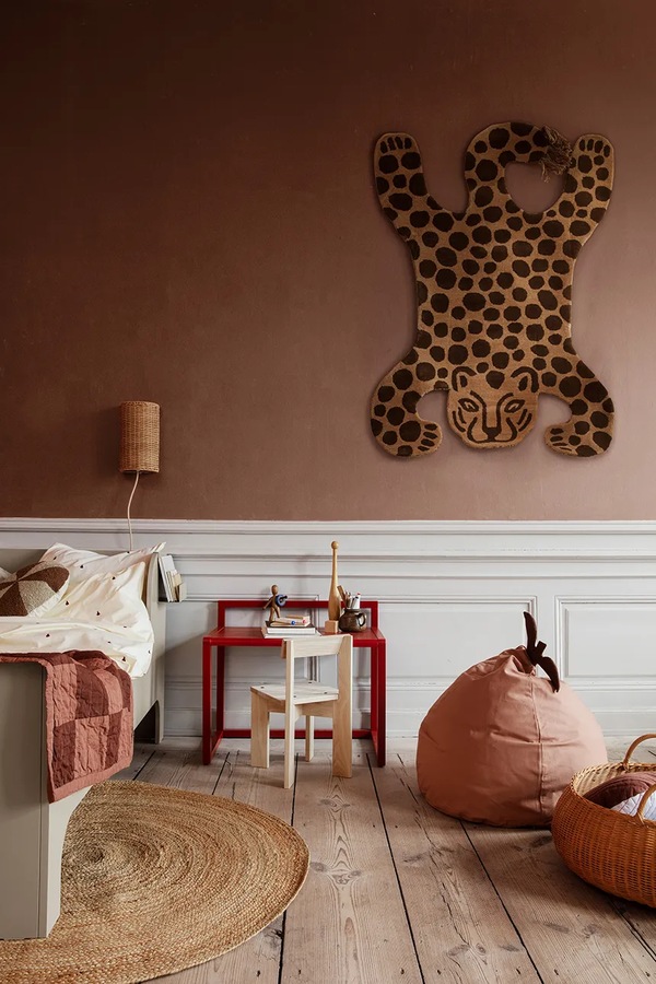 Вовняний килим Ferm Living Safari Tufted Rug колір рожевий фото 2