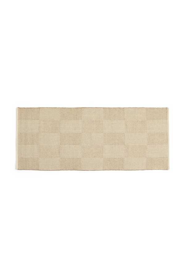 Вовняний килим HAY Check 80 x 200 cm колір бежевий