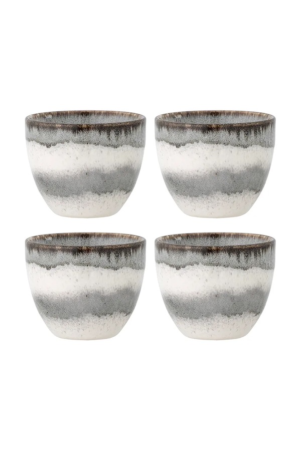 Набір чашок Bloomingville Paula 195 ml 4-pack колір сірий