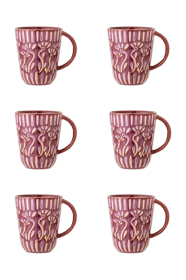 Набор чашек Bloomingville Samsin 150 ml 6-pack цвет фиолетовый