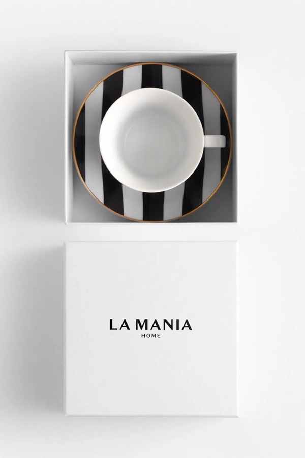 Чашка з блюдцем La Mania Stripes 200 ml фото 3