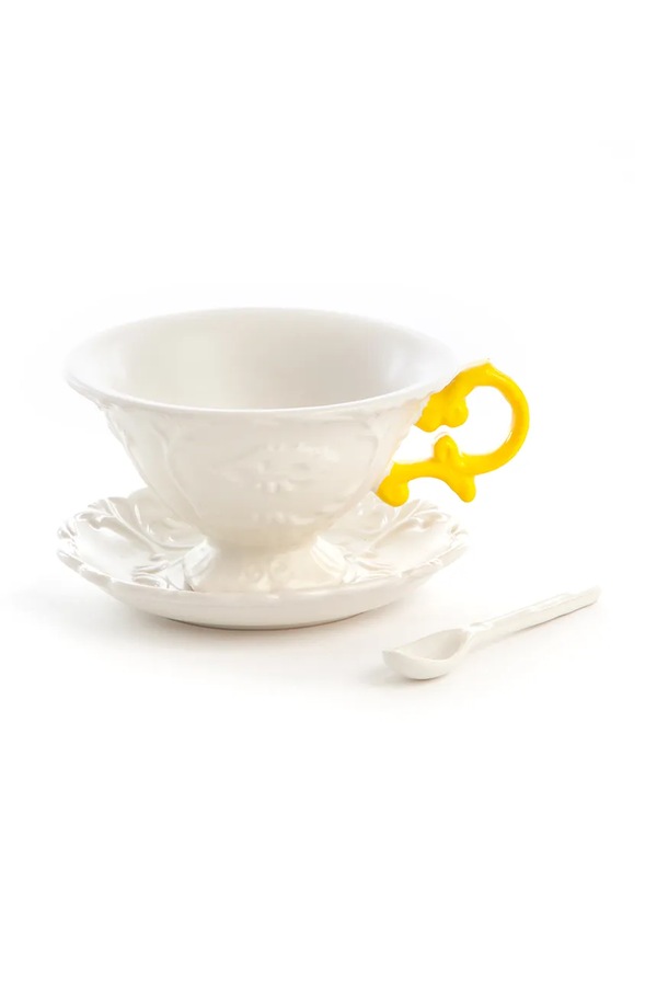 Чашка з блюдцем Seletti I-Wares 300 ml колір білий