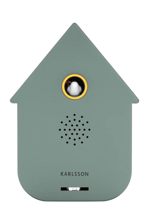 Настінний годинник із зозулею Karlsson Modern Cuckoo 11,5 x 7,5 cm колір бірюзовий