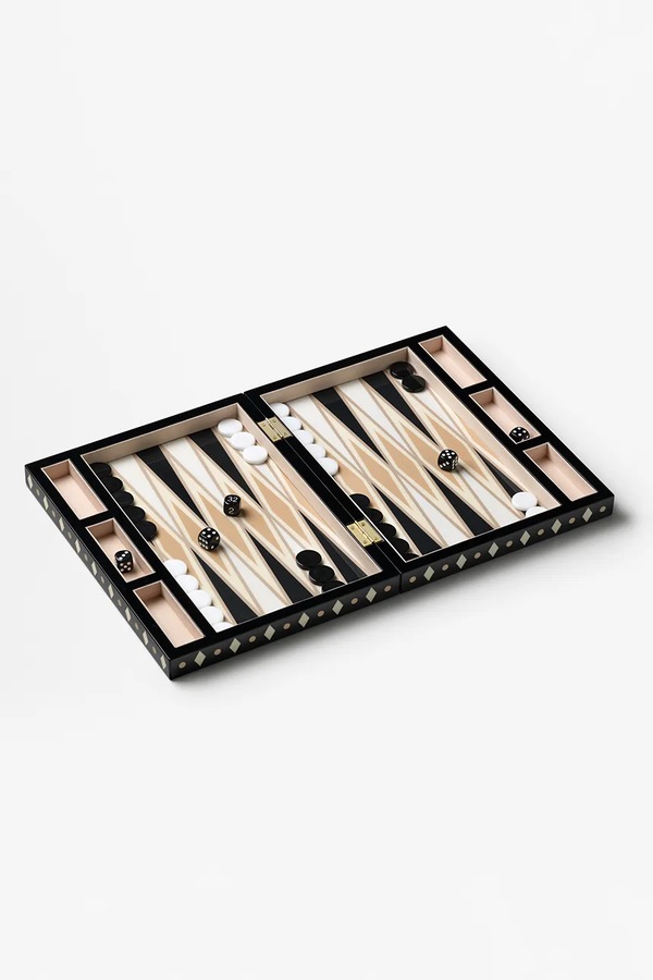 Настольная игра Printworks Lacquered Backgammon 24 x 31 cm цвет черный фото 2