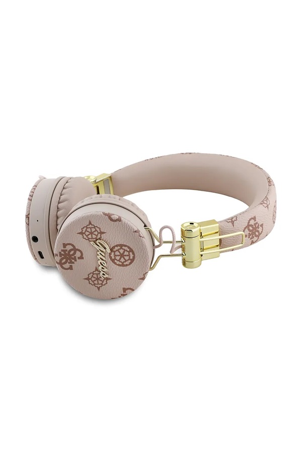 Беспроводные наушники Guess Peony Script Round Shape цвет коричневый