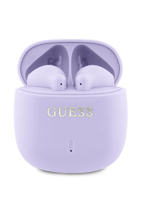 Беспроводные наушники Guess Printed Classic Logo цвет фиолетовый
