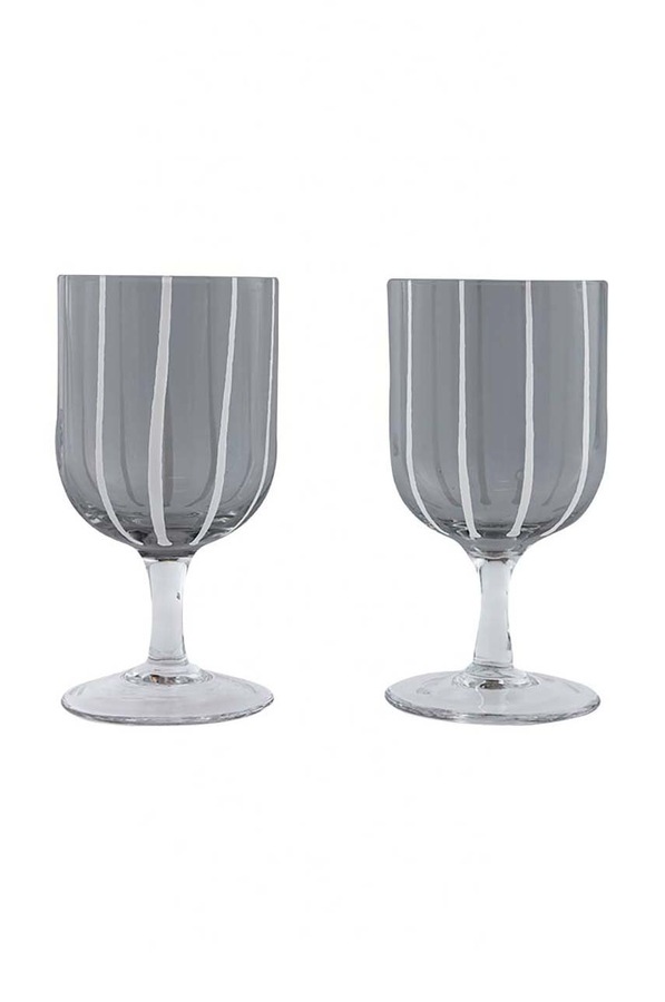 Набір келихів для вина OYOY Mizu 350 ml 2-pack колір сірий