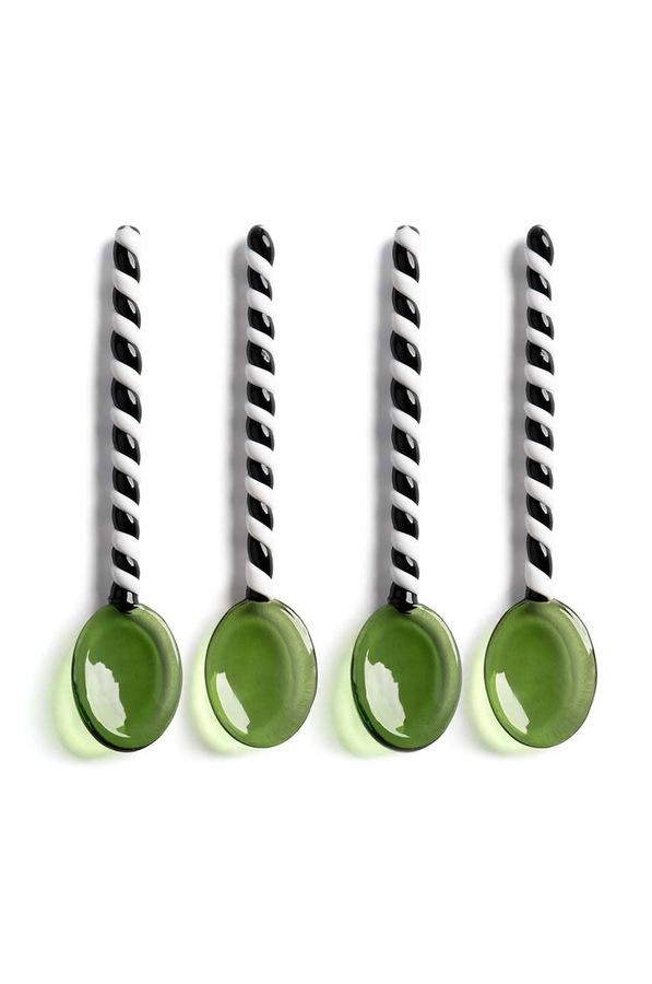 Набір чайних ложок &k amsterdam Spoon Duet Green 4-pack