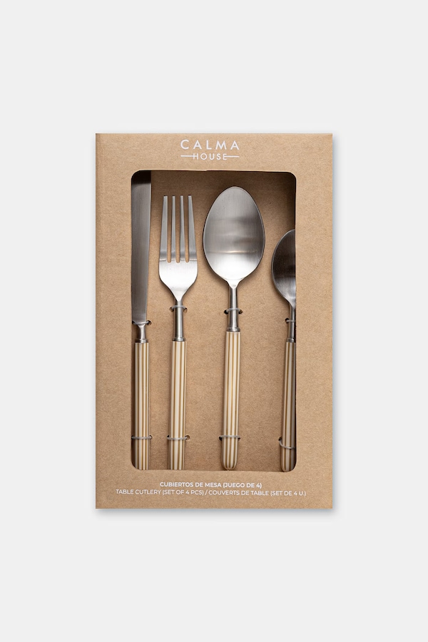 Набір столових приладів Calma House Mango 4-pack колір бежевий фото 2