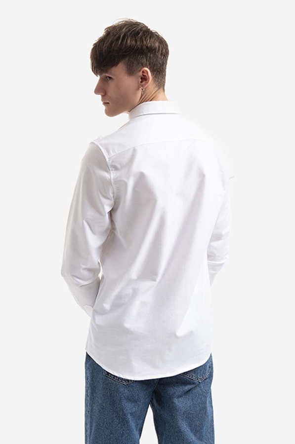 Хлопковая рубашка A.P.C. Chemise Greg цвет белый фото 2