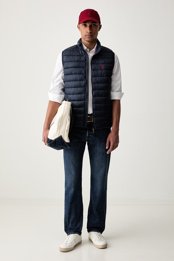 Рубашка мужская хлопковая U.S. Polo Assn. STRETCH COTTON POPLIN цвет белый