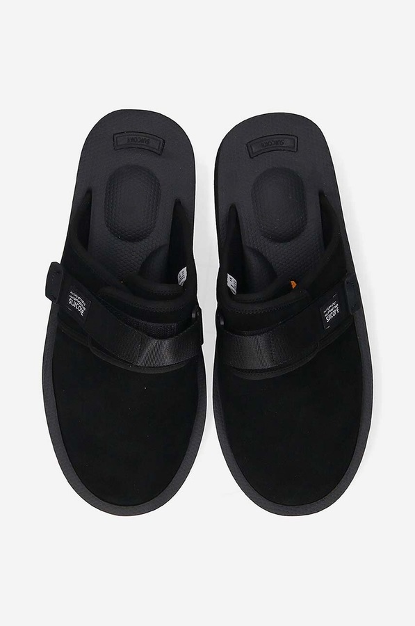 Замшеві шльопанці Suicoke ZAVO-VS колір чорний фото 2