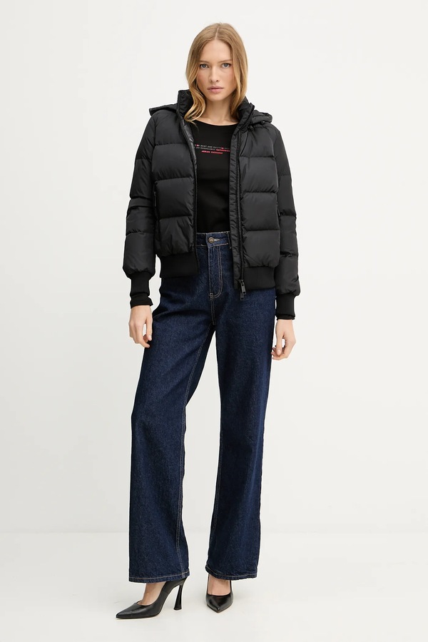 Пухова куртка Armani Exchange колір чорний