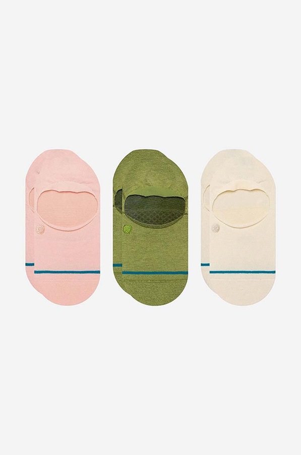 Шкарпетки Stance Rock Solid 3-pack колір рожевий