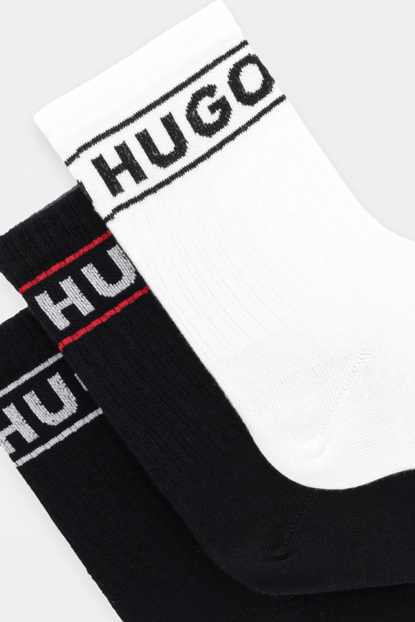 Шкарпетки HUGO 3-pack 3P QSRIB SPORTY CC W колір чорний