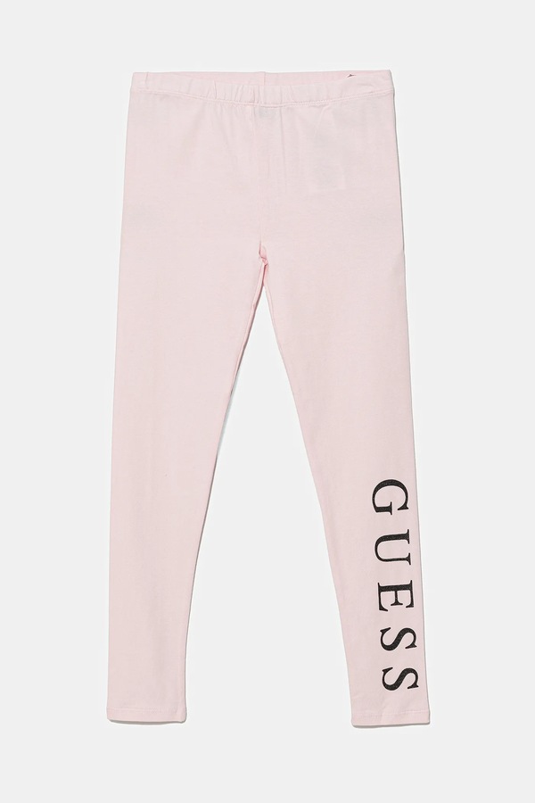 Дитячі легінси Guess колір рожевий