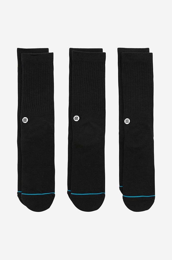 Шкарпетки Stance Icon 3-pack колір чорний фото 2