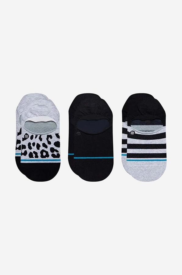 Шкарпетки Stance Leopard 3-pack колір чорний