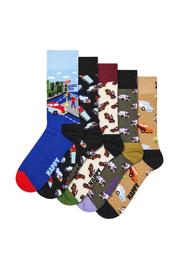 Шкарпетки з бавовною 5 шт. Happy Socks колір барвистий