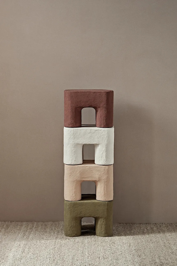 Табурет Ferm Living Podo Stool колір рожевий фото 4