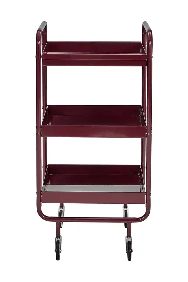 Полиця на коліщатках House Doctor HDRoll 42 x 38 x 85 cм колір бордовий