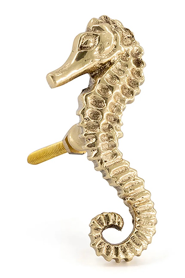 Меблева ручка Doing Goods Seahorse 3 x 7,5 x 7 cm колір жовтий