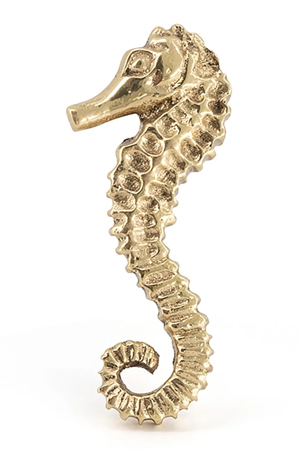 Меблева ручка Doing Goods Seahorse 3 x 7,5 x 7 cm колір жовтий фото 2
