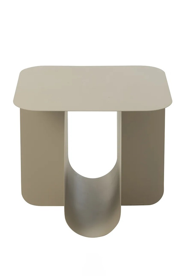 Столик із заліза J-Line 43,6 x 40 x 39 cm колір бежевий