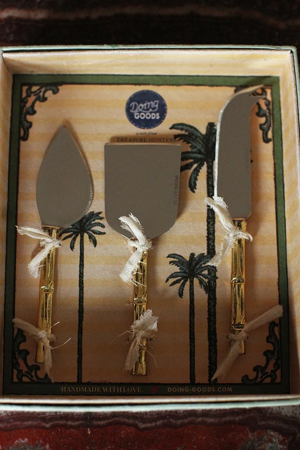 Набір ножів для сиру Doing Goods Bodhi 3-pack колір жовтий фото 3