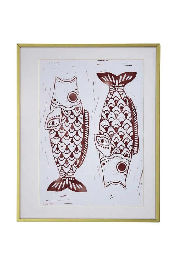 Декор з металу House Doctor 50 x 40 cm колір червоний