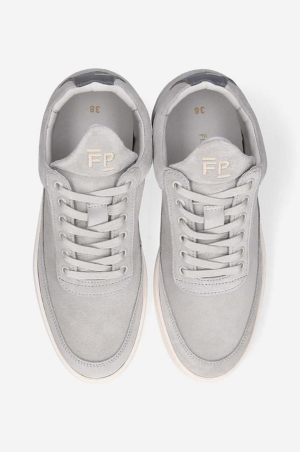 Замшеві кросівки Filling Pieces Low Top Suede колір сірий