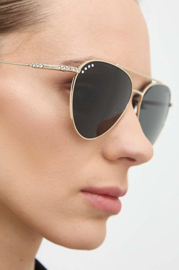 Сонцезахисні окуляри Jimmy Choo колір чорний