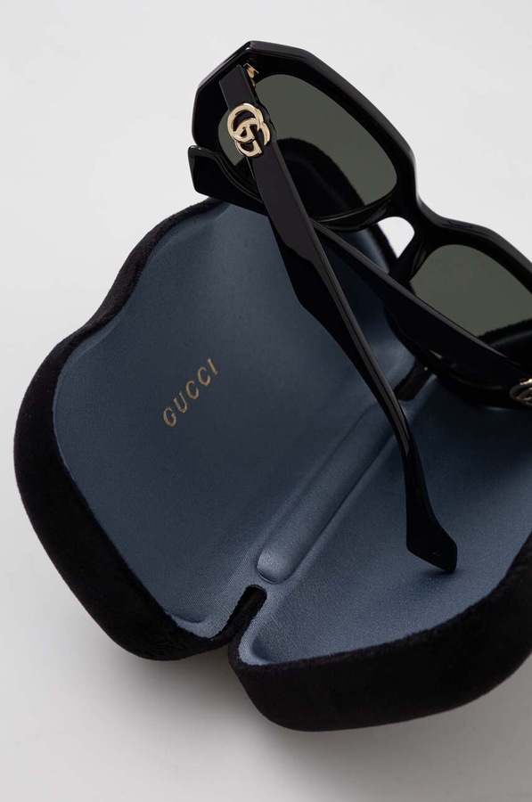 Сонцезахисні окуляри Gucci колір чорний фото 3