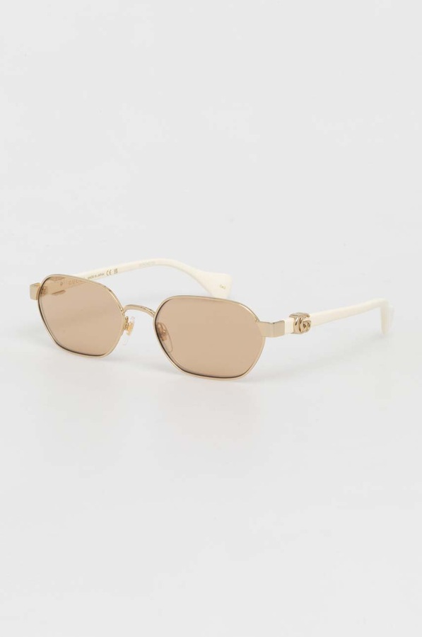 Сонцезахисні окуляри Gucci колір бежевий