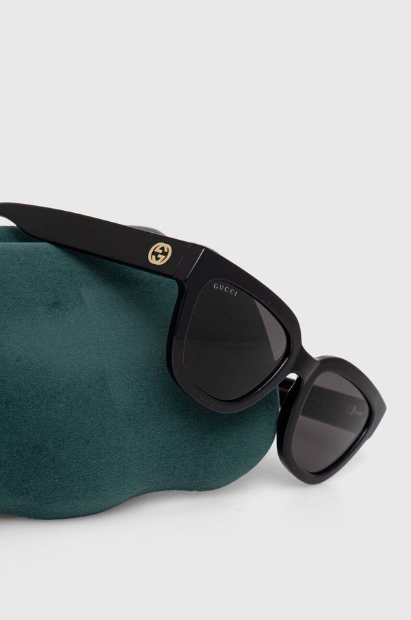 Сонцезахисні окуляри Gucci колір чорний фото 3
