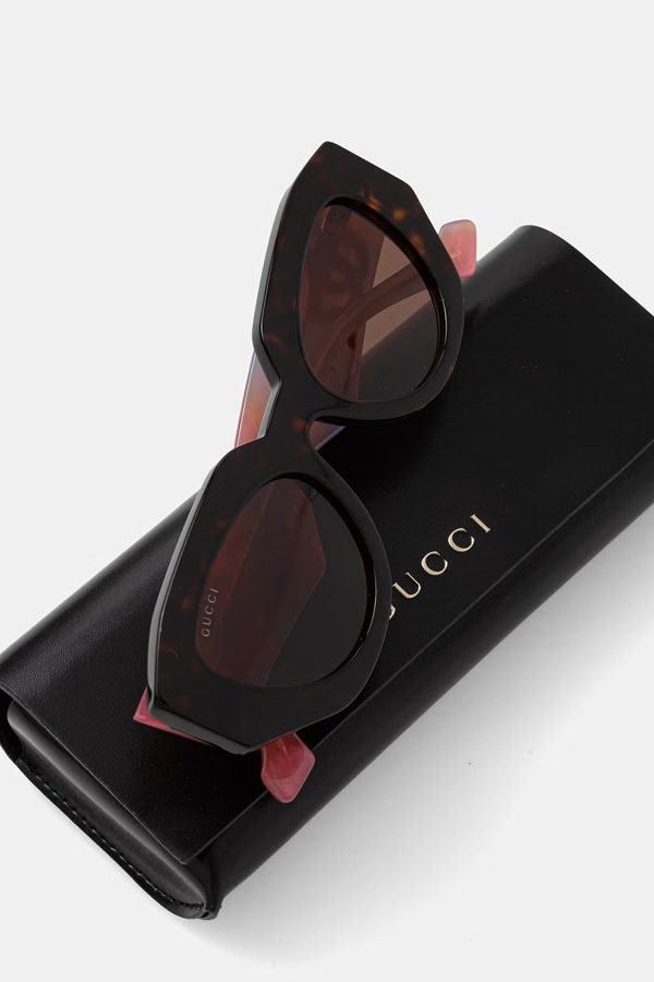 Сонцезахисні окуляри жіночі Gucci колір коричневий фото 3