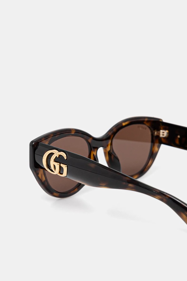 Сонцезахисні окуляри Gucci колір коричневий фото 3