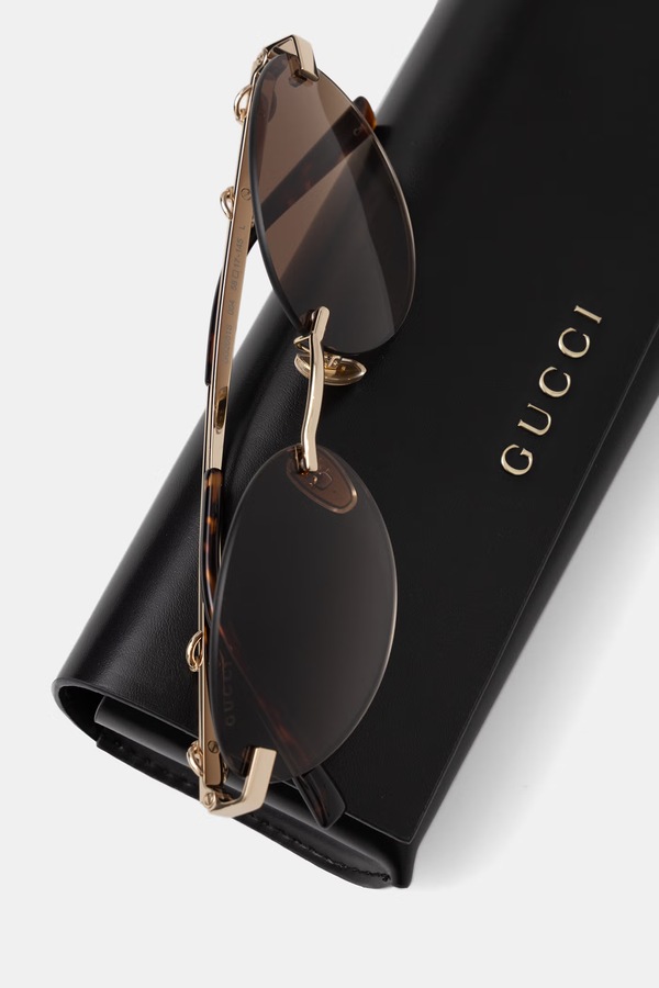 Сонцезахисні окуляри жіночі Gucci колір золотий фото 3