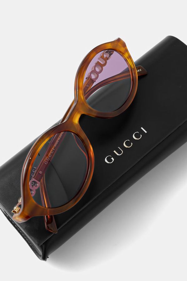 Сонцезахисні окуляри жіночі Gucci колір коричневий фото 3