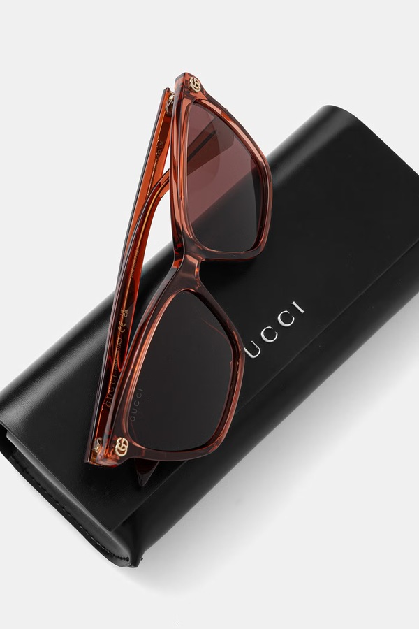 Сонцезахисні окуляри "cat eyes" жіночі Gucci колір помаранчевий фото 3