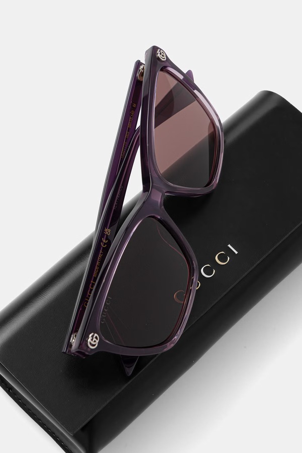 Сонцезахисні окуляри "cat eyes" жіночі Gucci колір фіолетовий фото 3