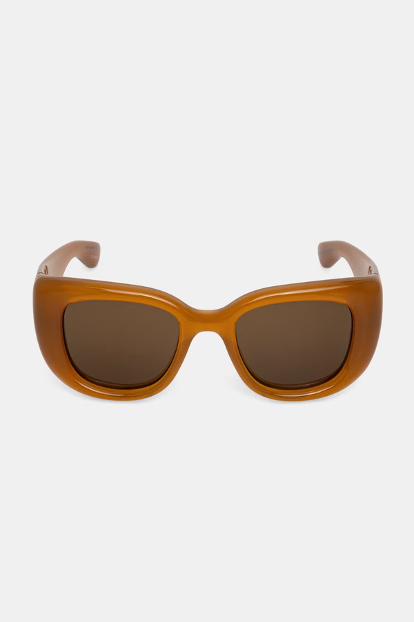 Сонцезахисні окуляри "cat eyes" жіночі Saint Laurent HOWL колір коричневий фото 2