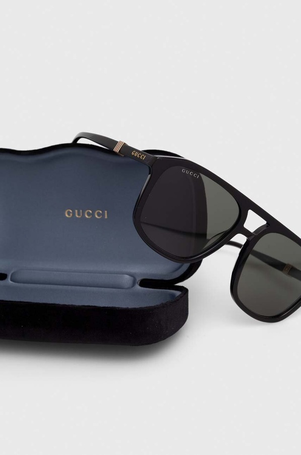 Сонцезахисні окуляри Gucci колір чорний фото 3